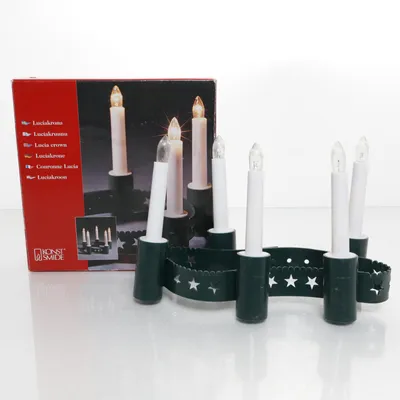 Elektrisk adventsljusstake (Vit, Grön) från Konst Smide