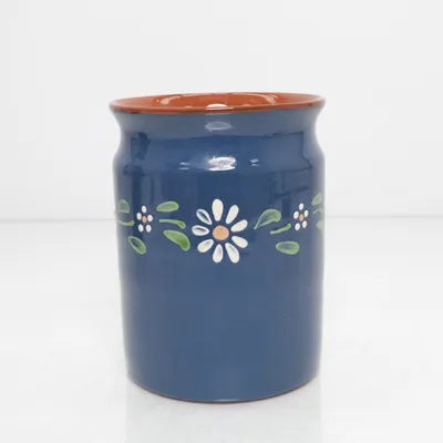 Blomsterkrukke (Blå, Flerfarvet) fra Nittsjö