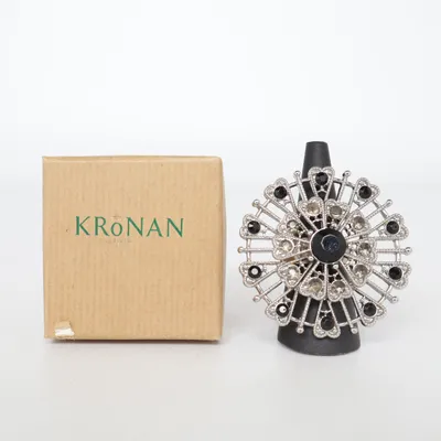 Bague (Argent, Noir) de Kronan Métal inconnu