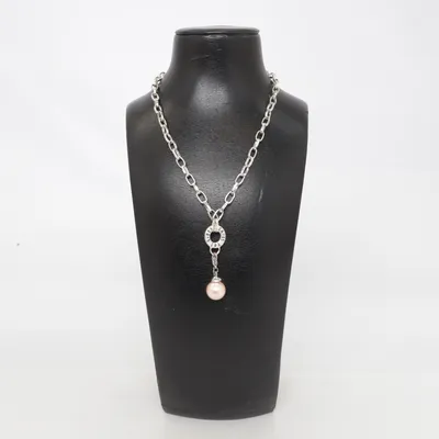 Necklace (Silver, Pink) from Pearls for Girls Unknown metal