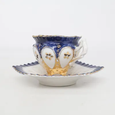 Tasse à espresso (Bleu, Blanc)