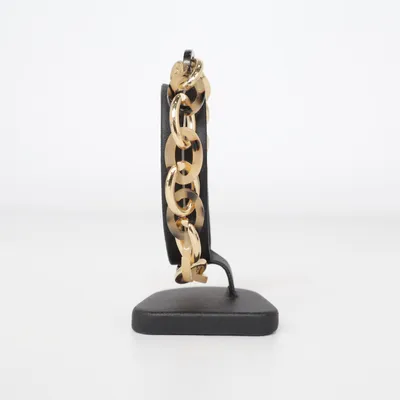 Bracelet (Beige, Brown, Gold) from Magic Plastic, Unknown metal