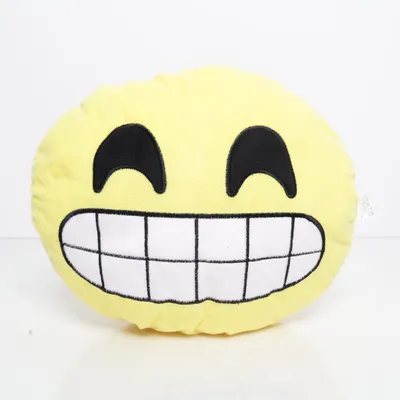 Prydnadskudde (Gul, Flerfärgad) från Emoji Polyester