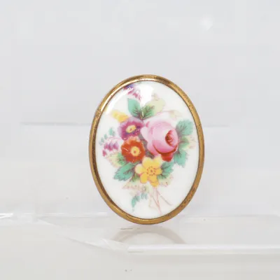 Brosch (Flerfärgad, Guldfärgad) från Royal Worcester Okänd metall