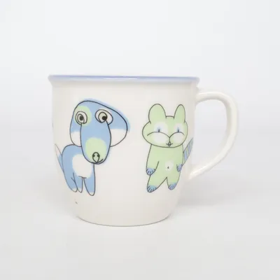 Mug (White, Blue, Multicolored) from Pentik