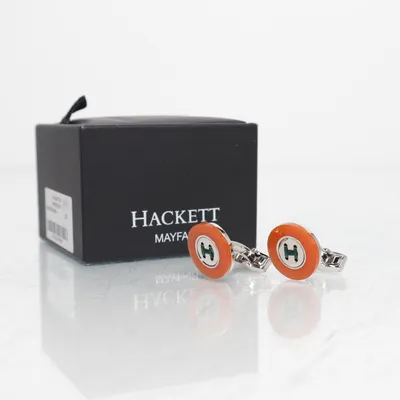 Manschettknappar (Orange, Silverfärgad) från Hackett Mayfair Okänd metall