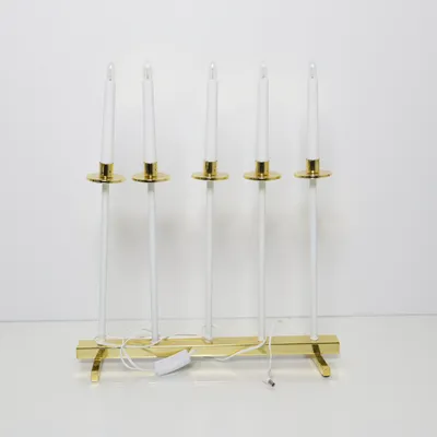 Elektrische adventskandelaar (Wit, Meerkleurig)
