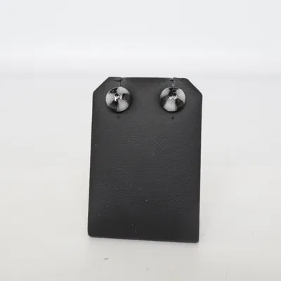Earrings (Black, White) from Murano Glass