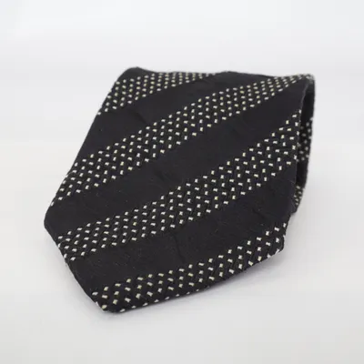 Tie (Black, White) from Gordon Crane Silk
