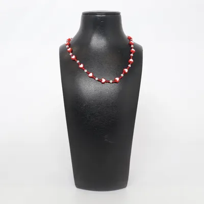 Halskette (Hjärta) von Hand Made Glas, Plastik