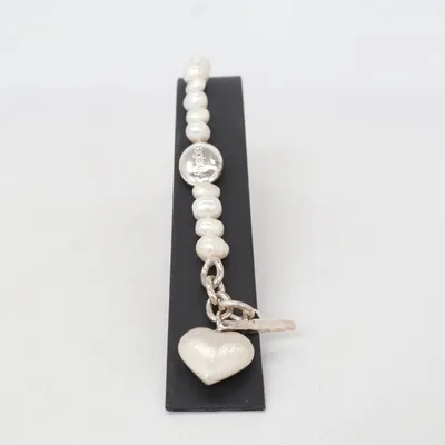 Armbånd (Hvid, Sølv) fra Baglady Ukendt metal