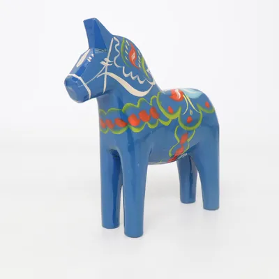 Dalecarlian horse (Blue, Multicolored) from Grannas A.Olssons Hemslöjd
