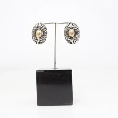 Boucles d'oreilles clips (Argent, Or) Métal inconnu
