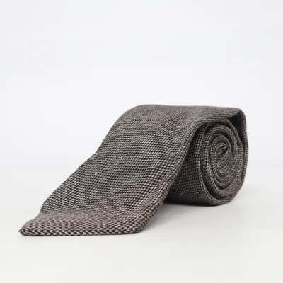 Cravate (Gris) de Luca D'Altieri Coton, Soie