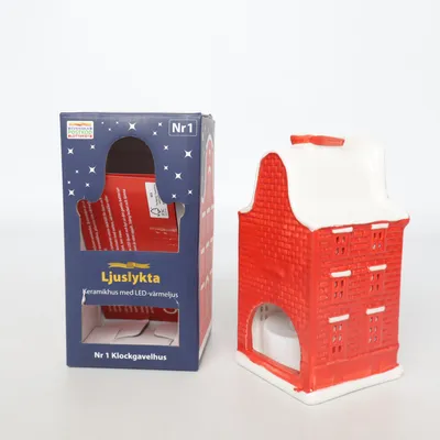 Juldekoration (Nr 1 Klockgavelhus) från Svenska Postkodlotteriet