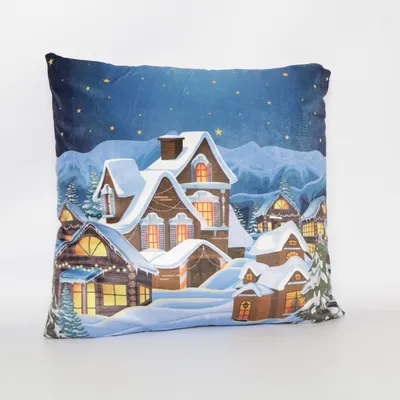 Prydnadskudde (Blå, Flerfärgad) från Kotikulta Polyester