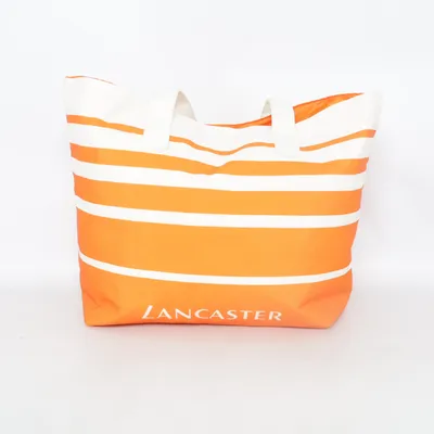 Strandtaske (Orange, Hvid) fra Lancaster