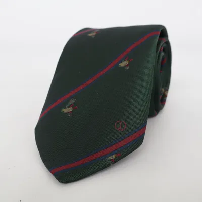 Cravate (Vert, Rouge) de Dunhill Soie