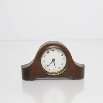 Table clock (Brown) Nickel silver