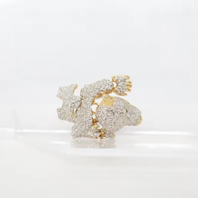 Brosch (Silverfärgad, Guldfärgad) Okänd metall