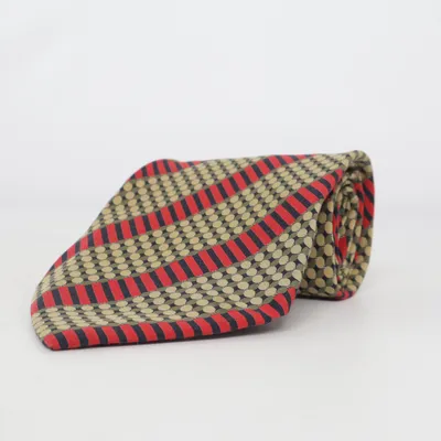 Stropdas (Blauw, Rood, Beige) van Giovanni Rossi Zijde