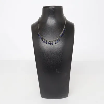 Anklet (Blue, Silver) Unknown metal