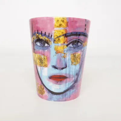Drinking glass (Pink, Multicolored) from Rask & co