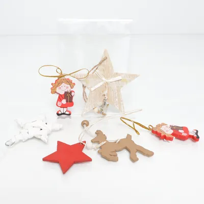 Juldekoration (Röd, Beige)