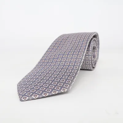 Stropdas (Blauw, Grijs, Beige) van Digel Zijde