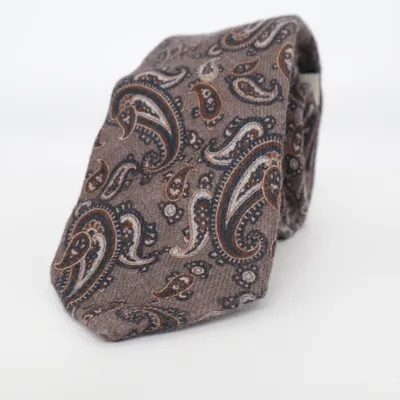 Tie (Brown, Gray) from Florence Style Wool