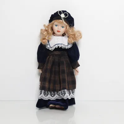Porseleinen pop (Blauw, Meerkleurig)
