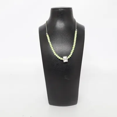 Halsband (Grön, Silverfärgad) från Gemini Okänd metall