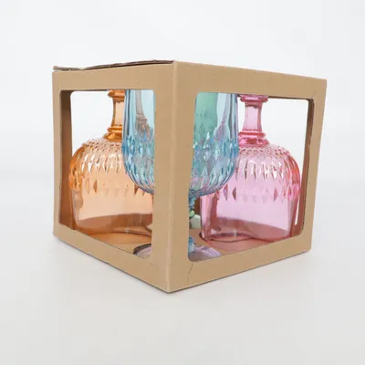 Wine glass (Pink, Green) from Rusta