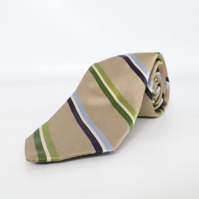 Cravate (Beige, Bleu, Vert) de Breuer Coton