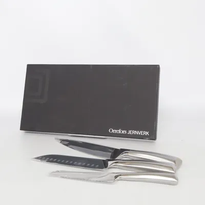 Knivset (Silverfärgad, Svart) från Orrefors Jernverk