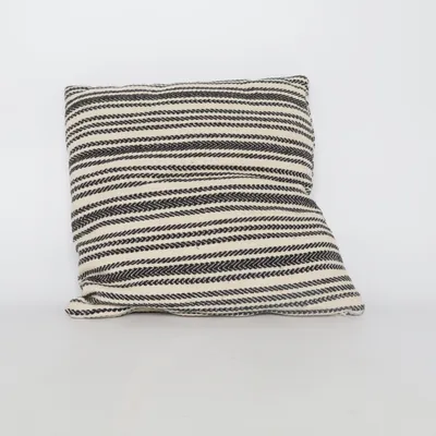 Cushion (decorative pillow, minimalist design, black and white pattern, modern aesthetic, striped cushion, clean look, scandinavian style, nordic home decor, neutral tones, timeless design, cozy home vibe, soft textile, boho decor, natural feel, minimalist interior, simple aesthetic, living room decor, bedroom accessory, monochrome aesthetic, elegant style, dark aesthetic home, subtle goth vibe, dark academia decor, calm mood, soft texture, comfortable feel, pinterest home aesthetic, modern home styling, layering decor piece, clean and stylish, everyday use, alternative interior style, understated vibe)