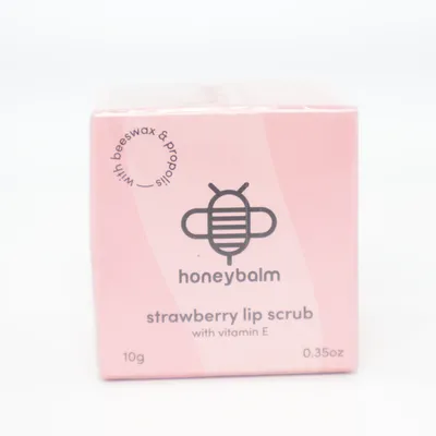 Lipscrub (Strawberry Lip Scrub) van Honeybalm