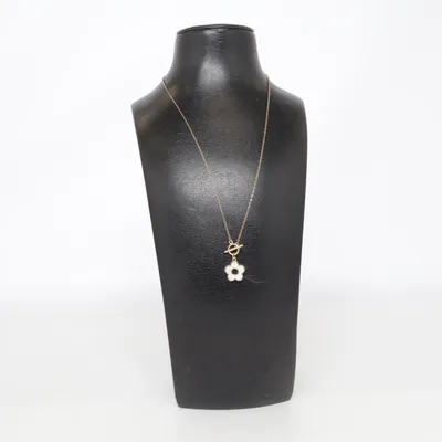 Halsband (Guldfärgad, Vit) Okänd metall
