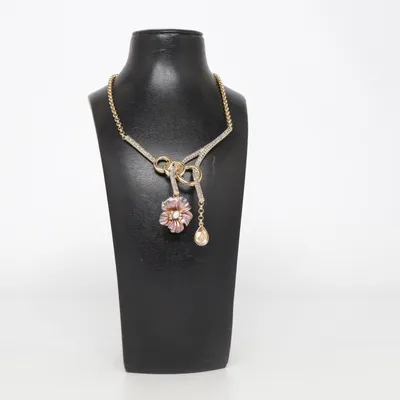 Necklace (Gold, Purple) from S&B Unknown metal