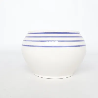 Blumentopf (Weiß, Blau)