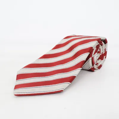 Tie (Red, Gray) from Corneliani Silk