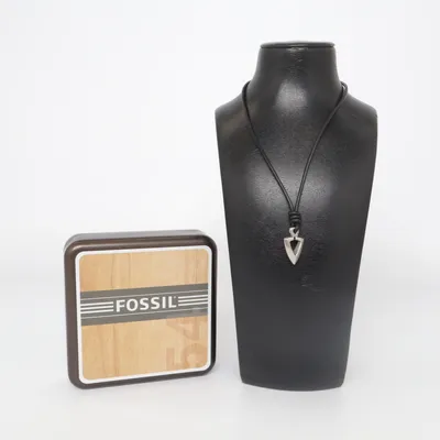 Necklace (Black, Silver) from Fossil Unknown metal