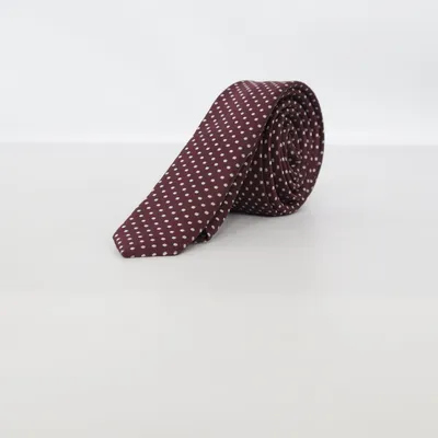 Tie (Brown, White) from Topman Polyester