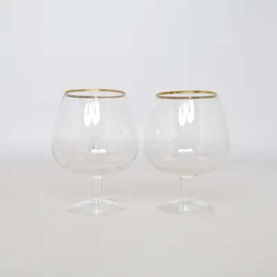 Verre à cognac (Transparent, Or)