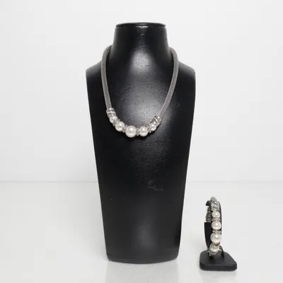 Smyckesset (Silverfärgad) Okänd metall