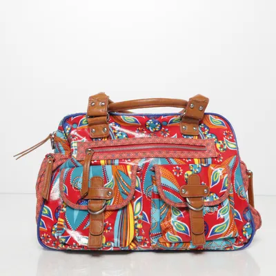 Weekend bag (Red, Multicolored) from Gina Benotti Cotton, Polyester