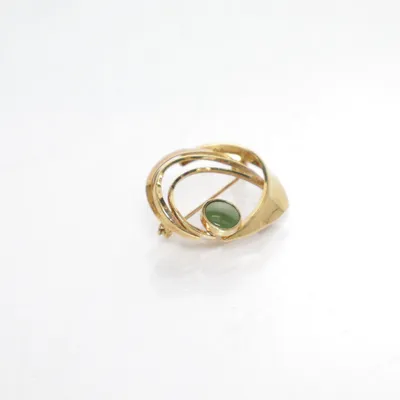 Brosch (Guldfärgad) Okänd metall