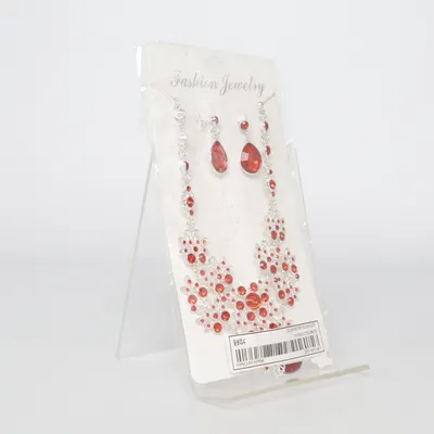 Parure de bijoux (Rouge, Argent) de Fashion Jewelry Métal inconnu