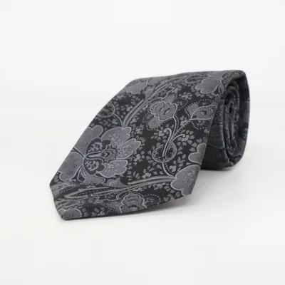 Tie (Black, Gray) from Zara Man Silk