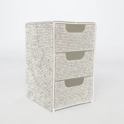 Make-up organizer (Wit, Zilver)